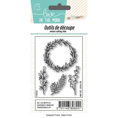 Matrices de découpes - Couronne & Feuillages - Love in the Moon