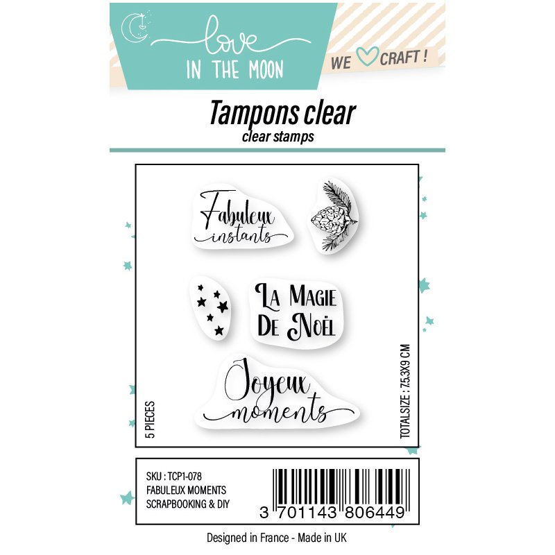 Planche de tampons - Fabuleux moments - Love in the Moon