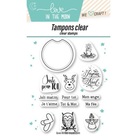 Planche de tampons - Médaillon combinable - Love in the Moon