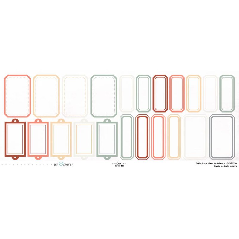 Set Papiers Scrapbooking - Hiver tout doux - Love in the Moon