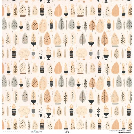 Set Papiers Scrapbooking - Hiver tout doux - Love in the Moon