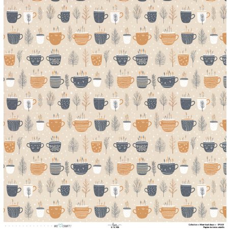 Set Papiers Scrapbooking - Hiver tout doux - Love in the Moon