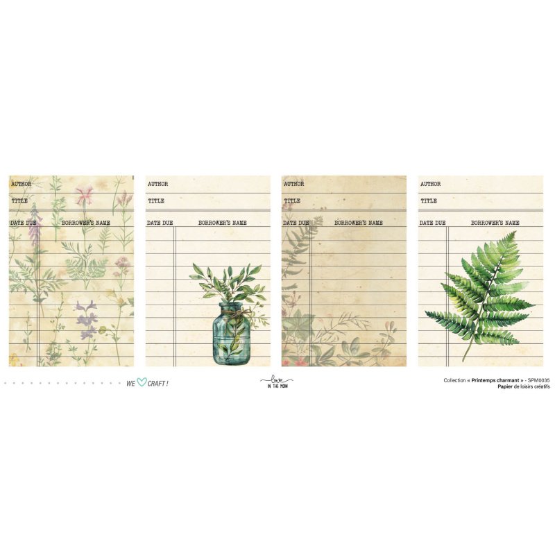 Set Papiers Scrapbooking - Printemps Charmant - Love in the Moon