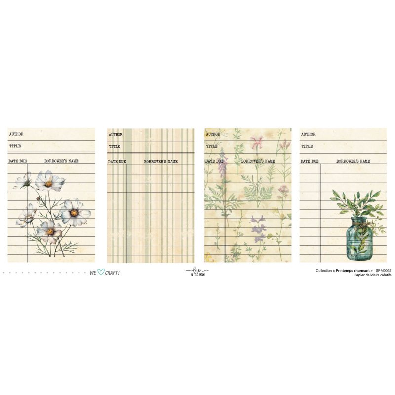 Set Papiers Scrapbooking - Printemps Charmant - Love in the Moon