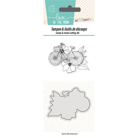 Duo Tampon & Matrice - Vélo fleuri - Love in the Moon