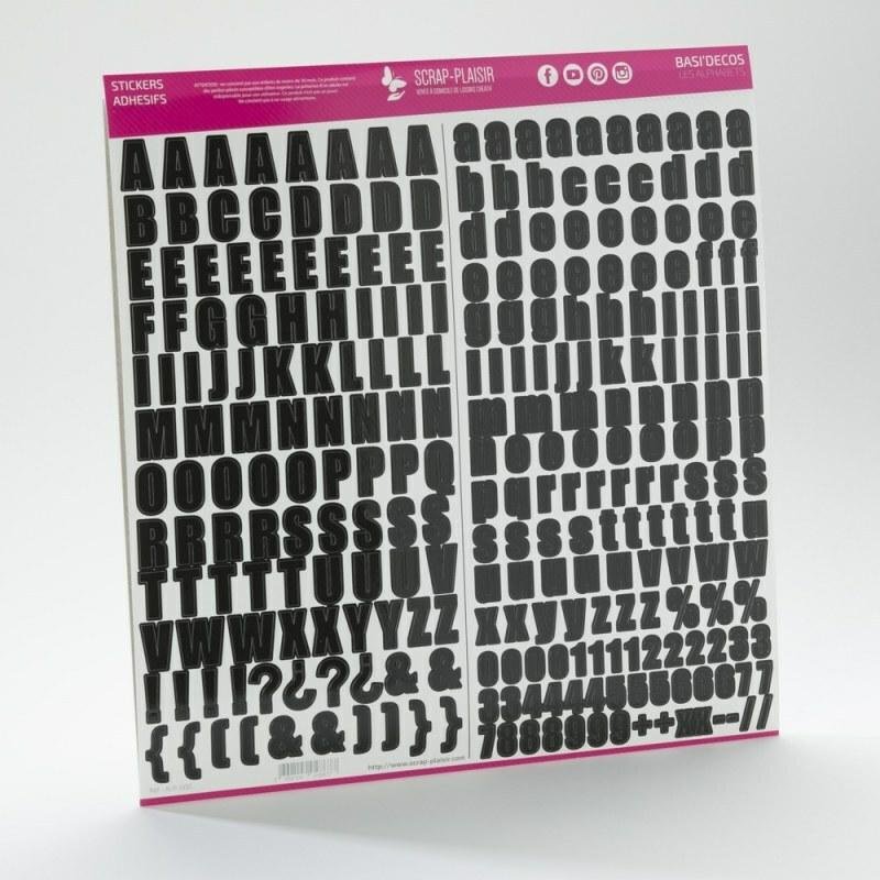 Stickers Basi'Decos Les Alphabets Noirs