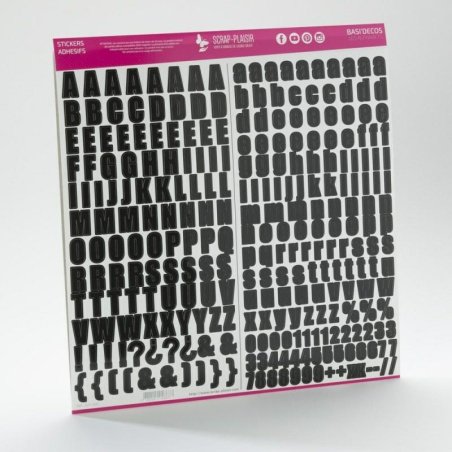 Pegatinas Basi'Decos Les Alphabets Noirs