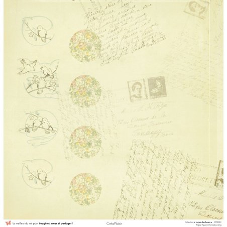 Set papiers Leçon de choses - 6 papiers 30,5x31,5 cm + 6 papiers 12x30,5cm