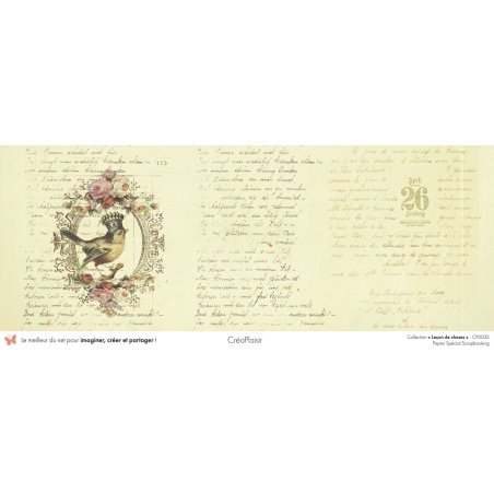 Set papiers Leçon de choses - 6 papiers 30,5x31,5 cm + 6 papiers 12x30,5cm