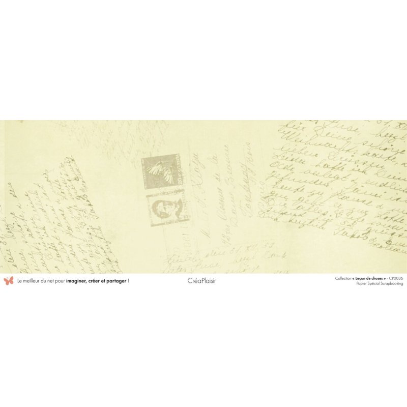 Set papiers Leçon de choses - 6 papiers 30,5x31,5 cm + 6 papiers 12x30,5cm