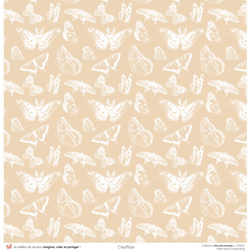 Set papiers Mes jolis moments - 6 papiers 30,5x31,5 cm + 6 papiers 12x30,5cm