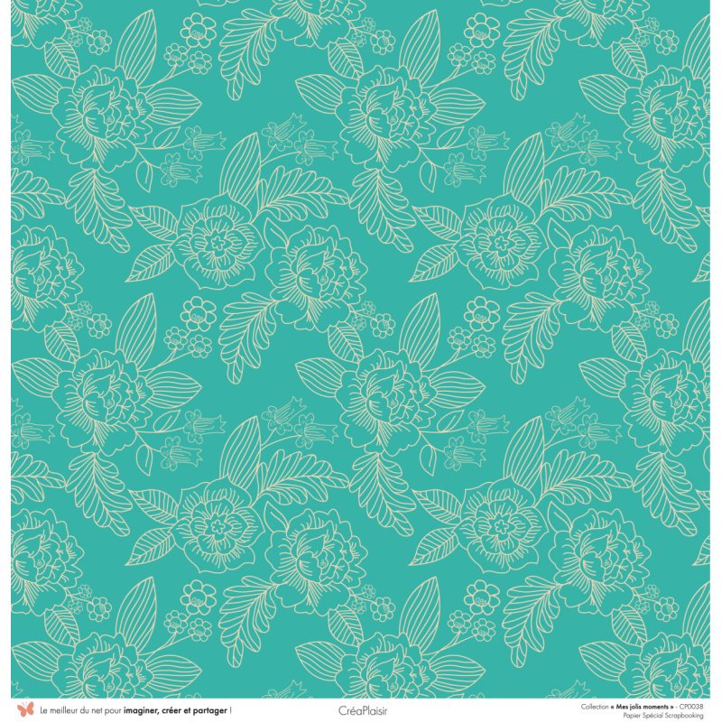 Set papiers Mes jolis moments - 6 papiers 30,5x31,5 cm + 6 papiers 12x30,5cm