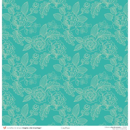 Set papiers Mes jolis moments - 6 papiers 30,5x31,5 cm + 6 papiers 12x30,5cm