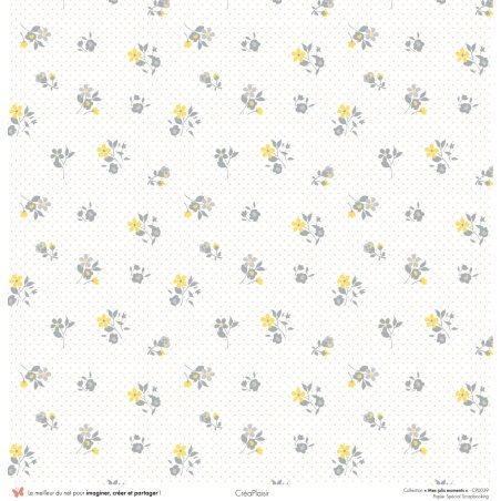 Set papiers Mes jolis moments - 6 papiers 30,5x31,5 cm + 6 papiers 12x30,5cm