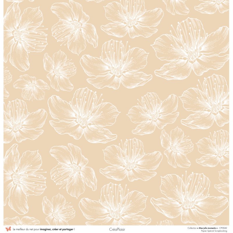 Set papiers Mes jolis moments - 6 papiers 30,5x31,5 cm + 6 papiers 12x30,5cm