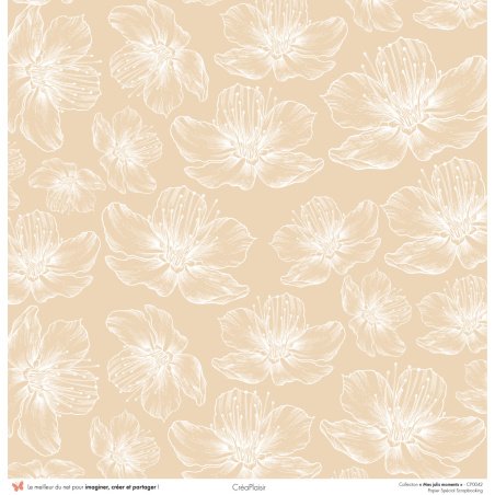 Set papiers Mes jolis moments - 6 papiers 30,5x31,5 cm + 6 papiers 12x30,5cm