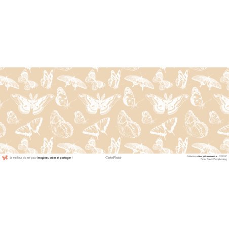 Set papiers Mes jolis moments - 6 papiers 30,5x31,5 cm + 6 papiers 12x30,5cm