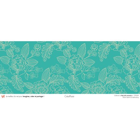 Set papiers Mes jolis moments - 6 papiers 30,5x31,5 cm + 6 papiers 12x30,5cm