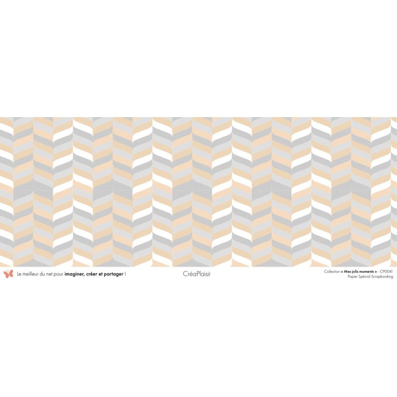 Set papiers Mes jolis moments - 6 papiers 30,5x31,5 cm + 6 papiers 12x30,5cm