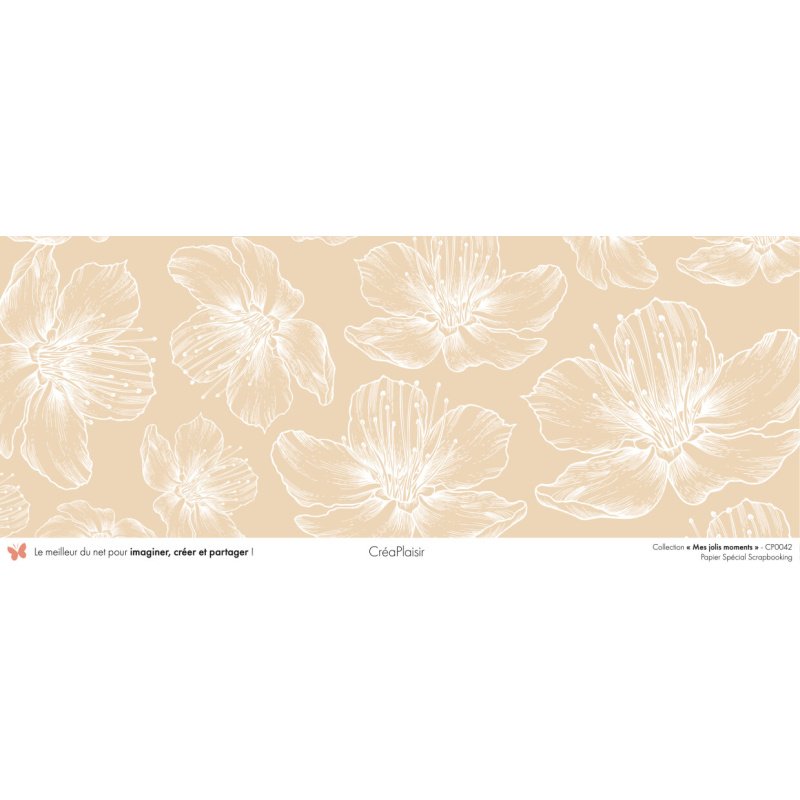 Set papiers Mes jolis moments - 6 papiers 30,5x31,5 cm + 6 papiers 12x30,5cm