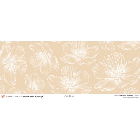 Set papiers Mes jolis moments - 6 papiers 30,5x31,5 cm + 6 papiers 12x30,5cm