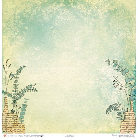 Set papiers Bonheur Partagé - 6 papiers 30,5x31,5 cm + 6 papiers 12x30,5cm