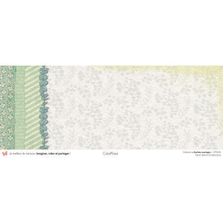 Set papiers Bonheur Partagé - 6 papiers 30,5x31,5 cm + 6 papiers 12x30,5cm