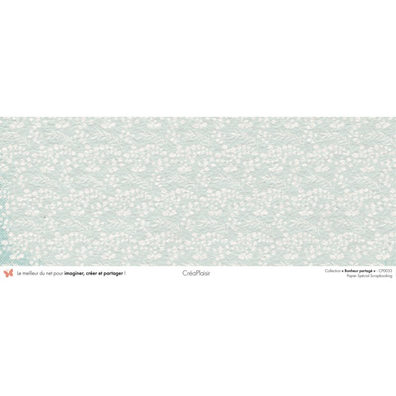 Set papiers Bonheur Partagé - 6 papiers 30,5x31,5 cm + 6 papiers 12x30,5cm