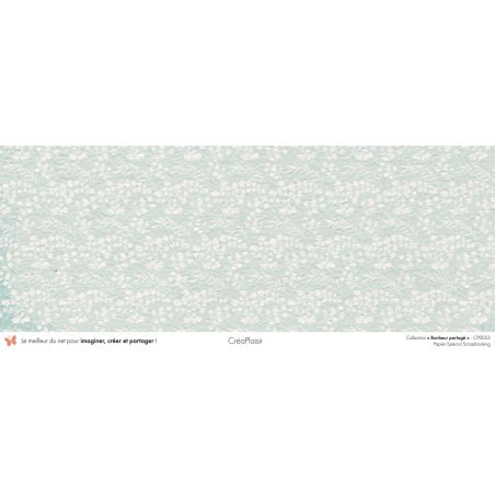 Set papiers Bonheur Partagé - 6 papiers 30,5x31,5 cm + 6 papiers 12x30,5cm