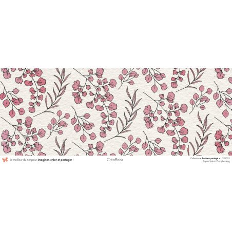 Set papiers Bonheur Partagé - 6 papiers 30,5x31,5 cm + 6 papiers 12x30,5cm