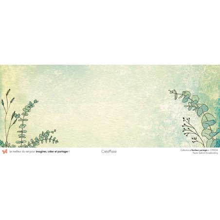 Set papiers Bonheur Partagé - 6 papiers 30,5x31,5 cm + 6 papiers 12x30,5cm