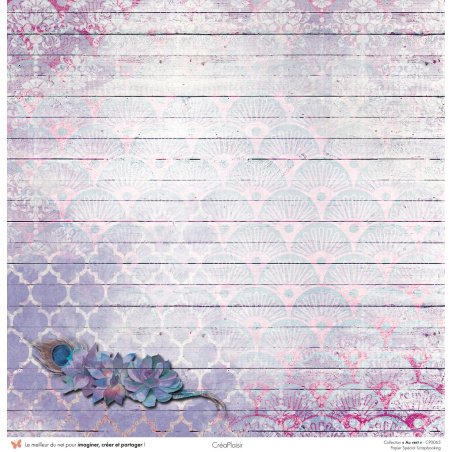 Set papiers Au vert - 12 papiers : 6 papiers 30,5x31,5 cm + 6 papiers 12x30,5cm