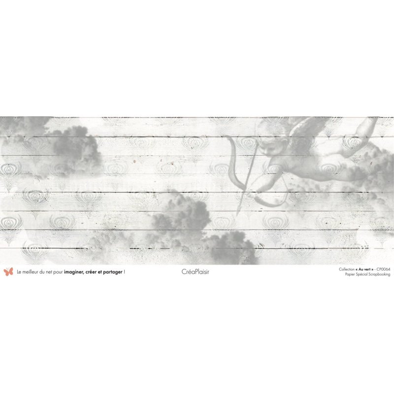 Set papiers Au vert - 12 papiers : 6 papiers 30,5x31,5 cm + 6 papiers 12x30,5cm