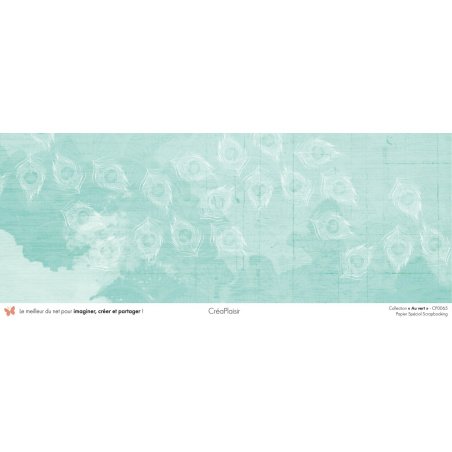 Set papiers Au vert - 12 papiers : 6 papiers 30,5x31,5 cm + 6 papiers 12x30,5cm