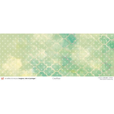 Set papiers Au vert - 12 papiers : 6 papiers 30,5x31,5 cm + 6 papiers 12x30,5cm
