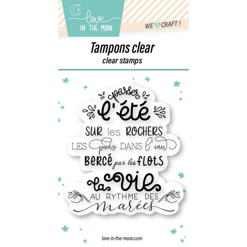 Tampon grande expression "L’Été Sur Les Rochers"