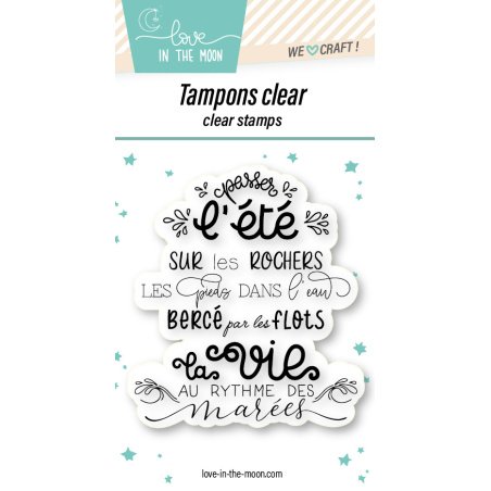 Tampon grande expression "L’Été Sur Les Rochers"