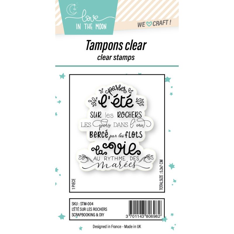 Tampon grande expression "L’Été Sur Les Rochers"