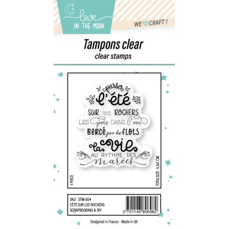 Tampon grande expression "L’Été Sur Les Rochers"