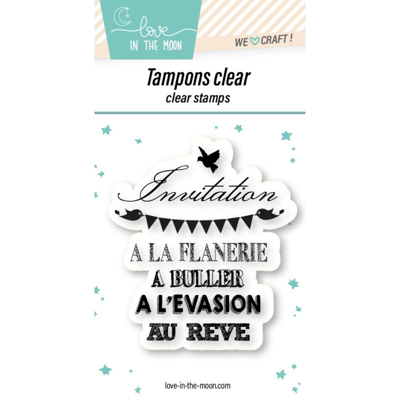 Tampon grande expression "Invitation À La Flanerie"