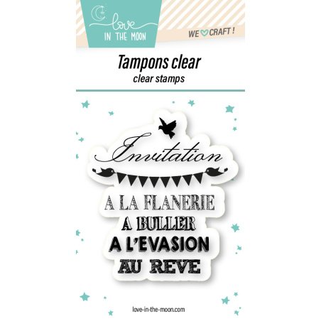 Tampon grande expression "Invitation À La Flanerie"