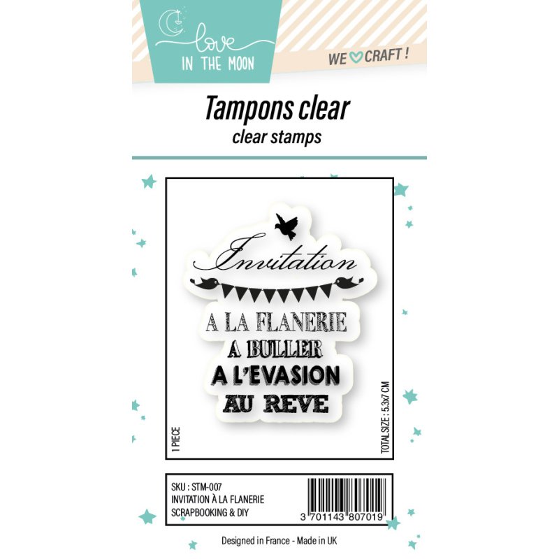 Tampon grande expression "Invitation À La Flanerie"