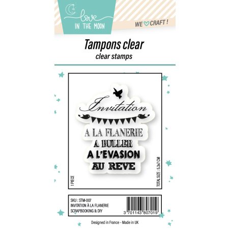 Tampon grande expression "Invitation À La Flanerie"