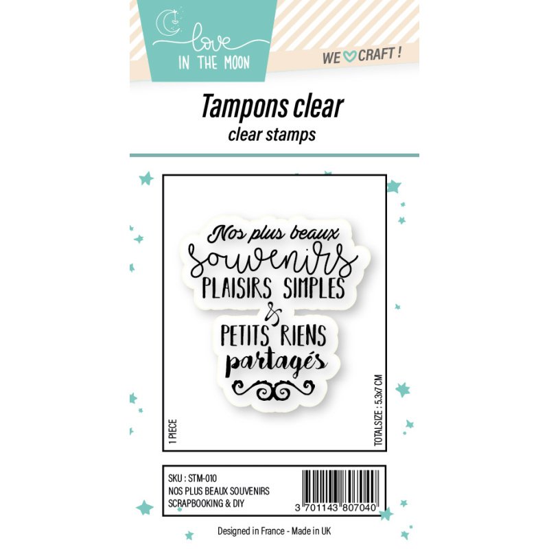 Tampon grande expression "Nos Plus Beaux Souvenirs"