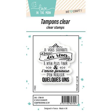 Tampon grande expression "Je Vous Souhaite"