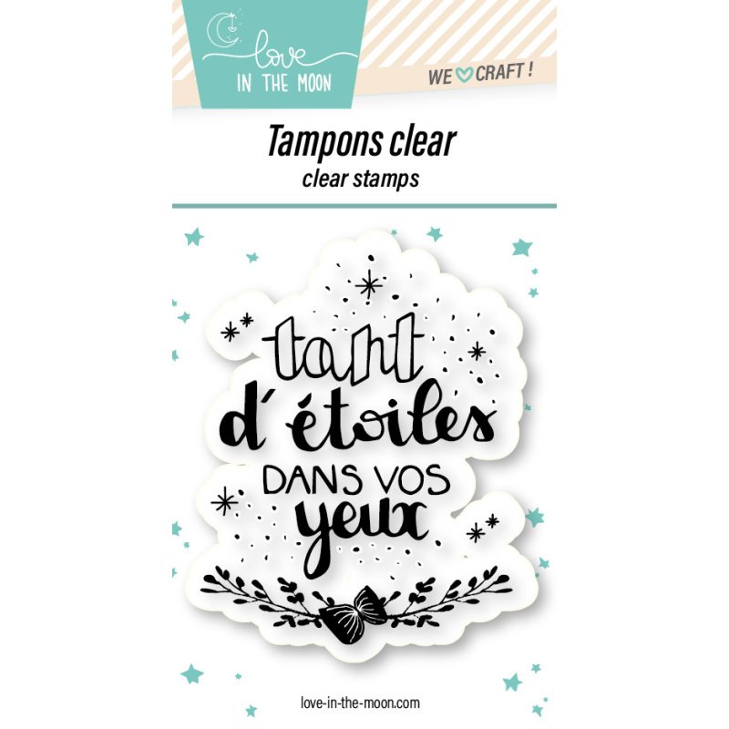 Tampon grande expression "Tant D’Étoiles Dans Vos Yeux"