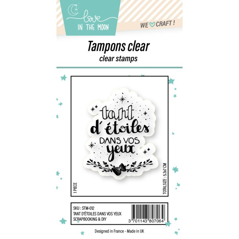 Tampon grande expression "Tant D’Étoiles Dans Vos Yeux"