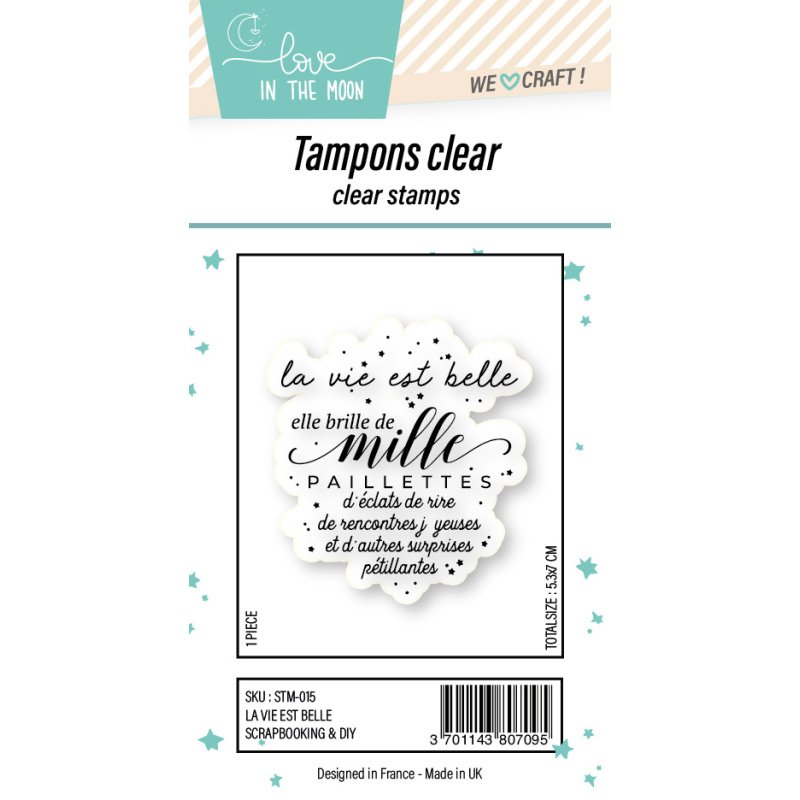 Tampon grande expression "La Vie Est Belle"