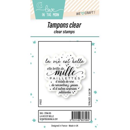 Tampon grande expression "La Vie Est Belle"