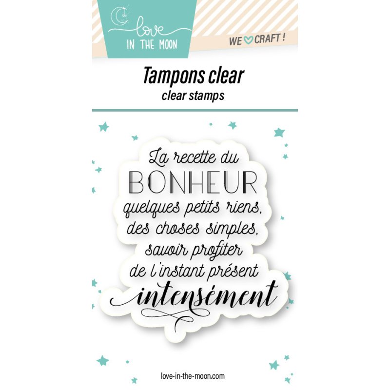 Tampon grande expression "La Recette Du Bonheur"